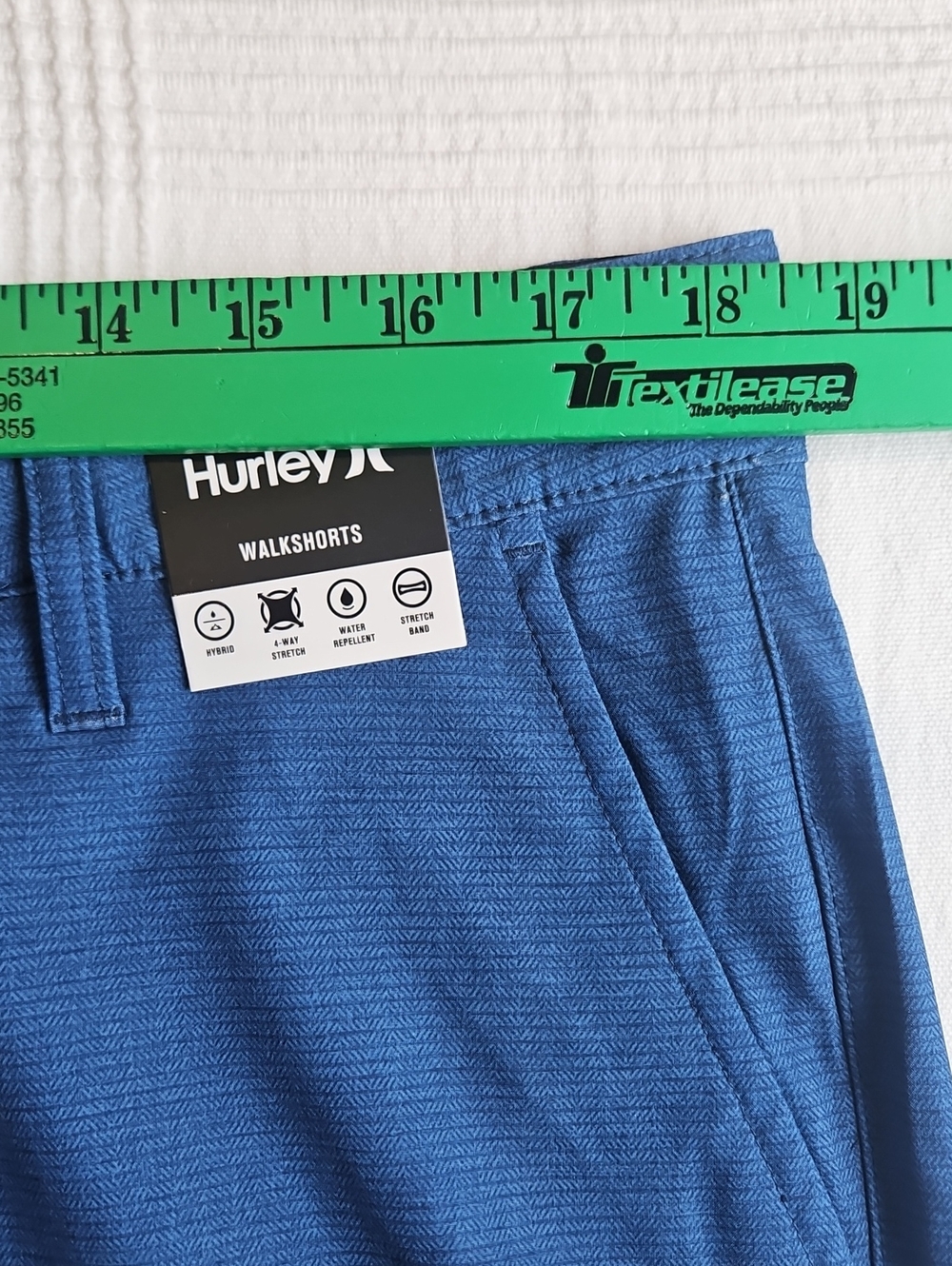 Hurley Mens Hybrid Stretch Walkshorts: Color-Sea View: Size-36 W/9.75 Inseam - Picture 13 of 16